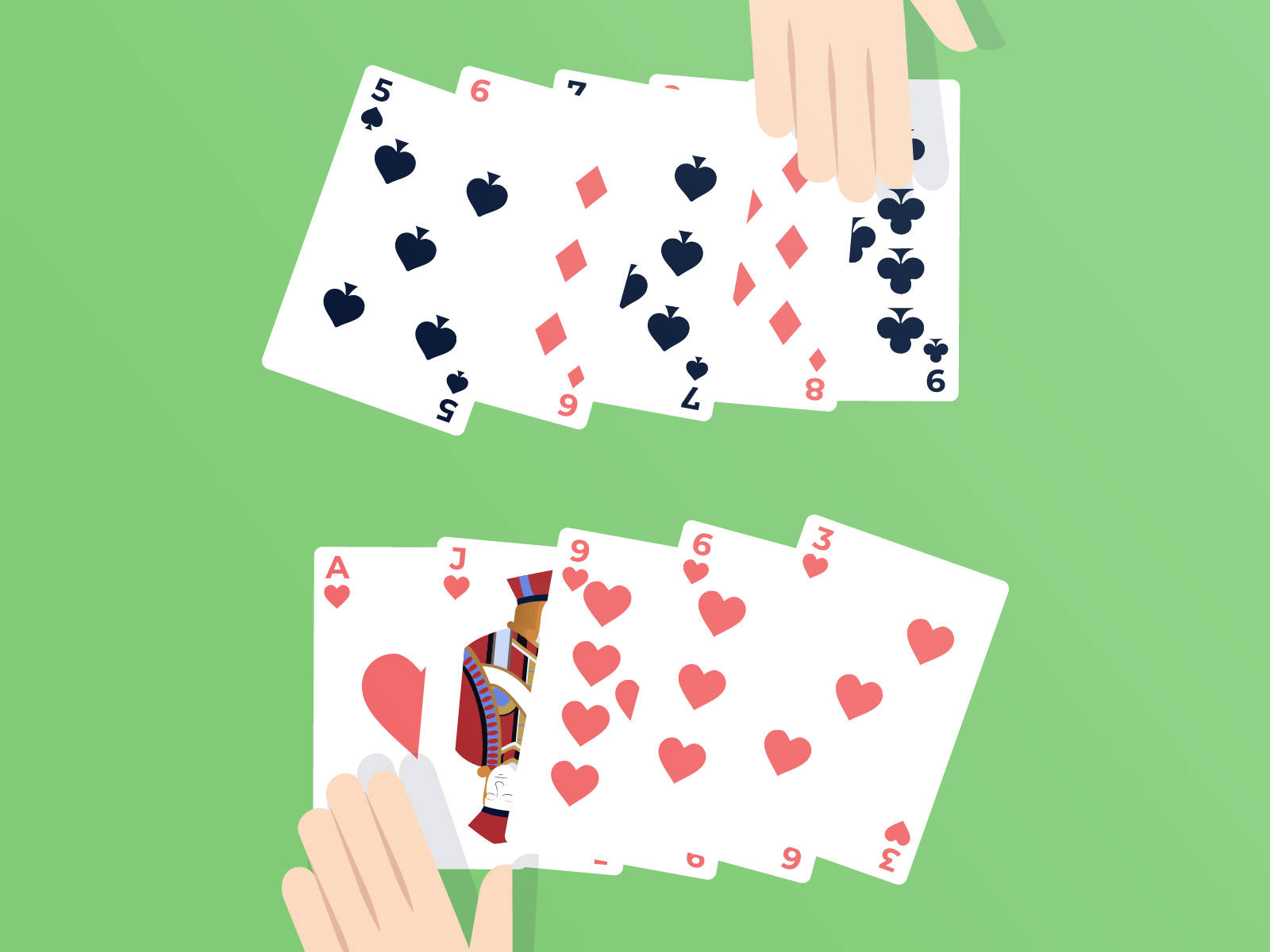 Five-card Draw Two Friends Background