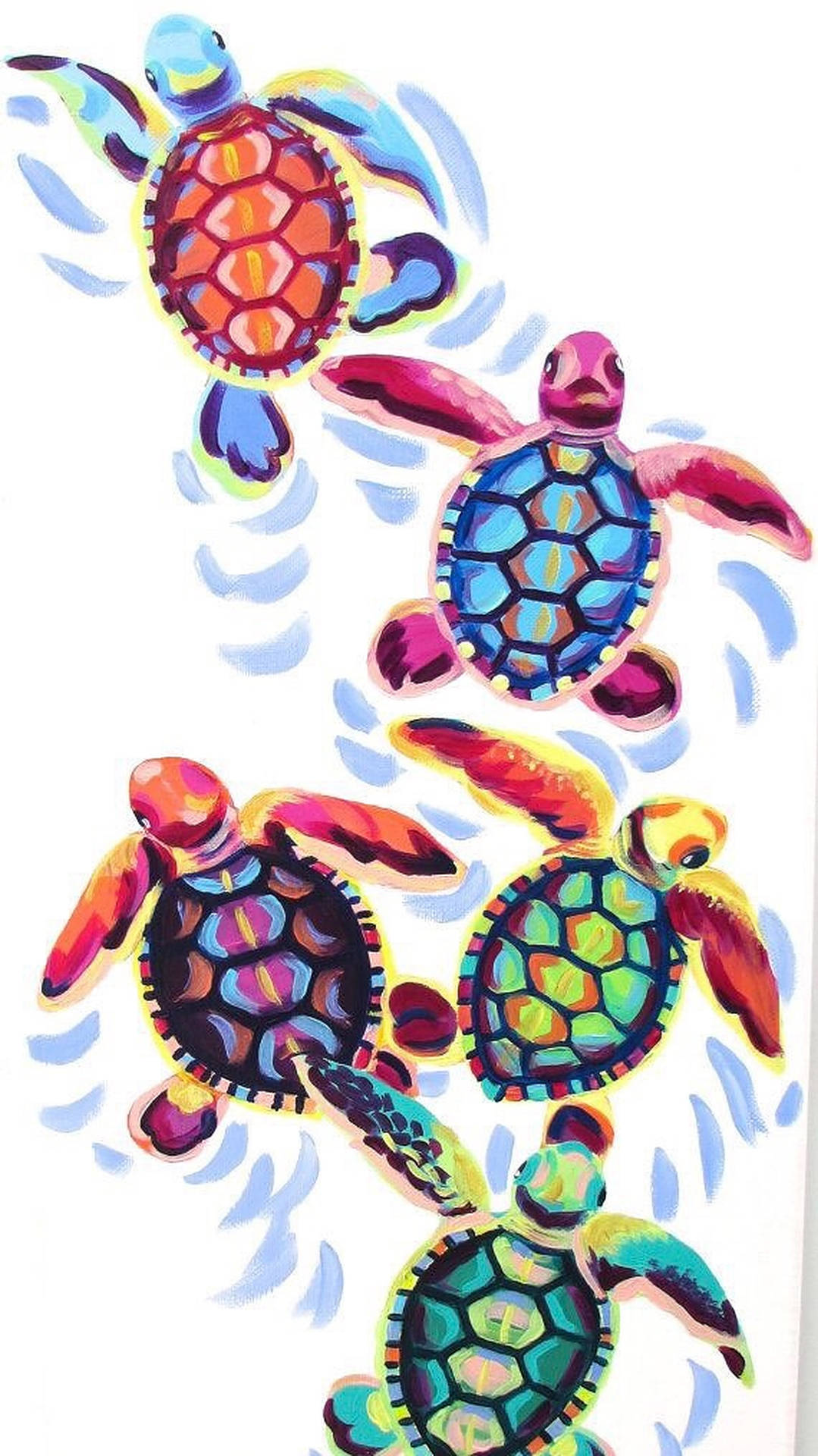 Five Colorful Turtles