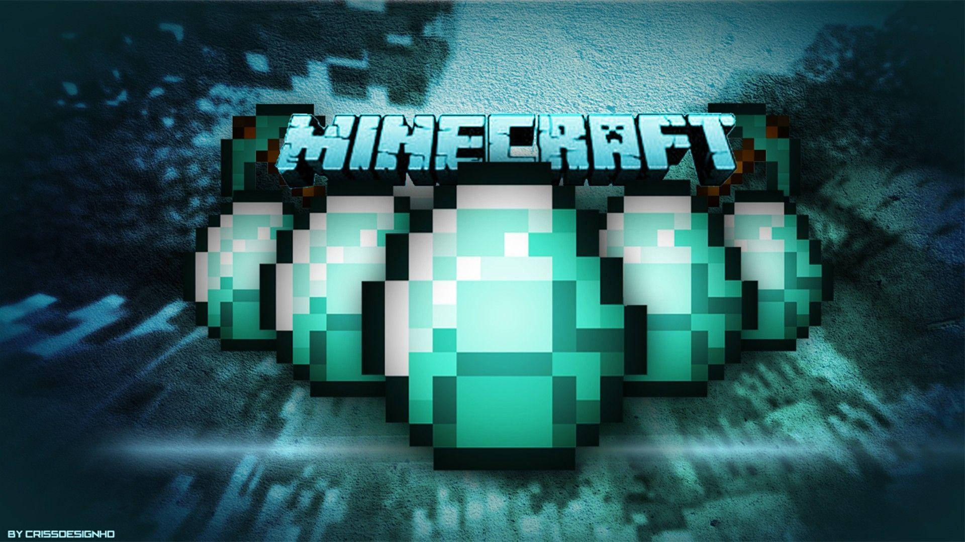 Five Diamonds Cool Minecraft Background