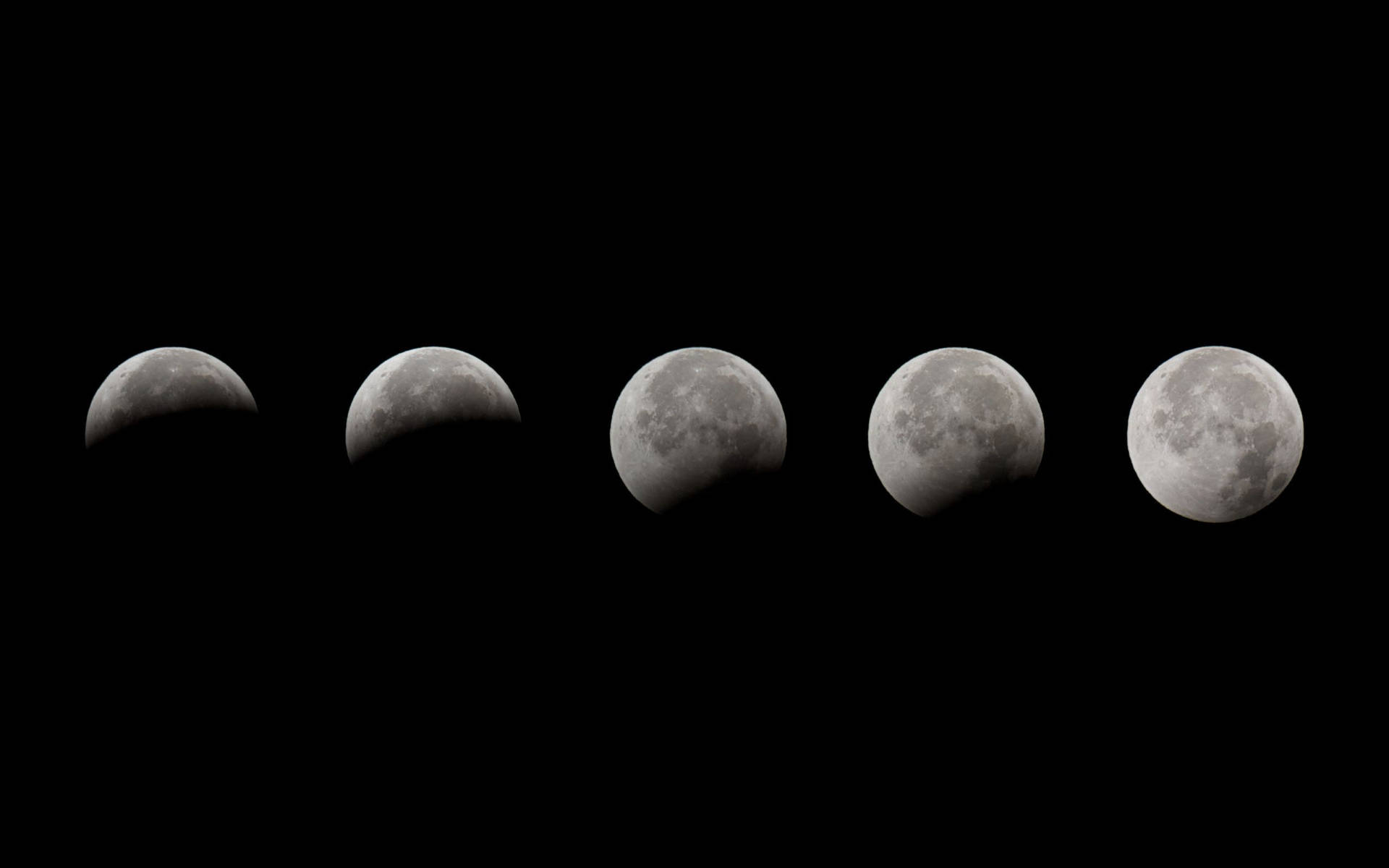 Five Moon Phases Background