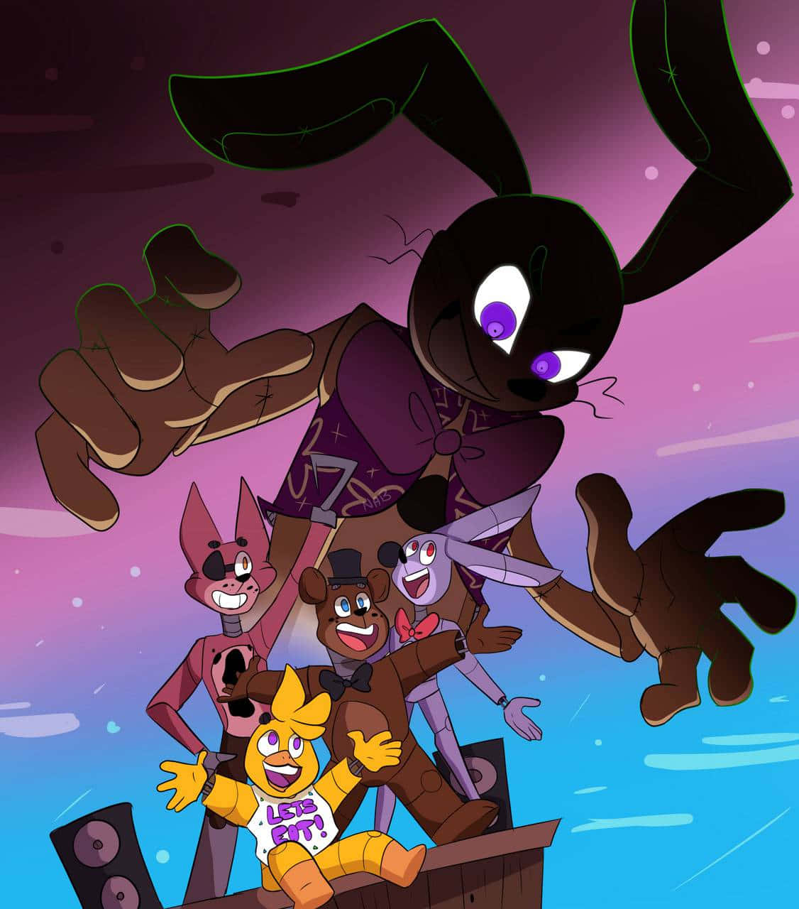 Five Nights At Freddy's By Sassy Background