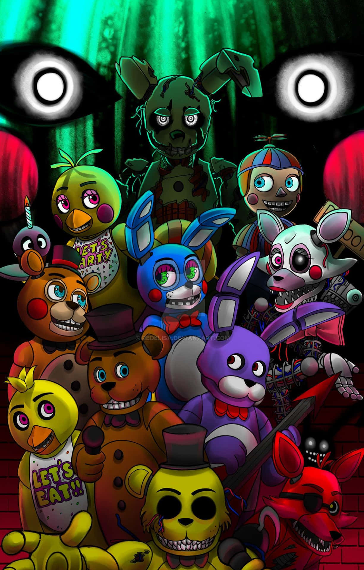 Five Nights At Freddy's By Sassy Background