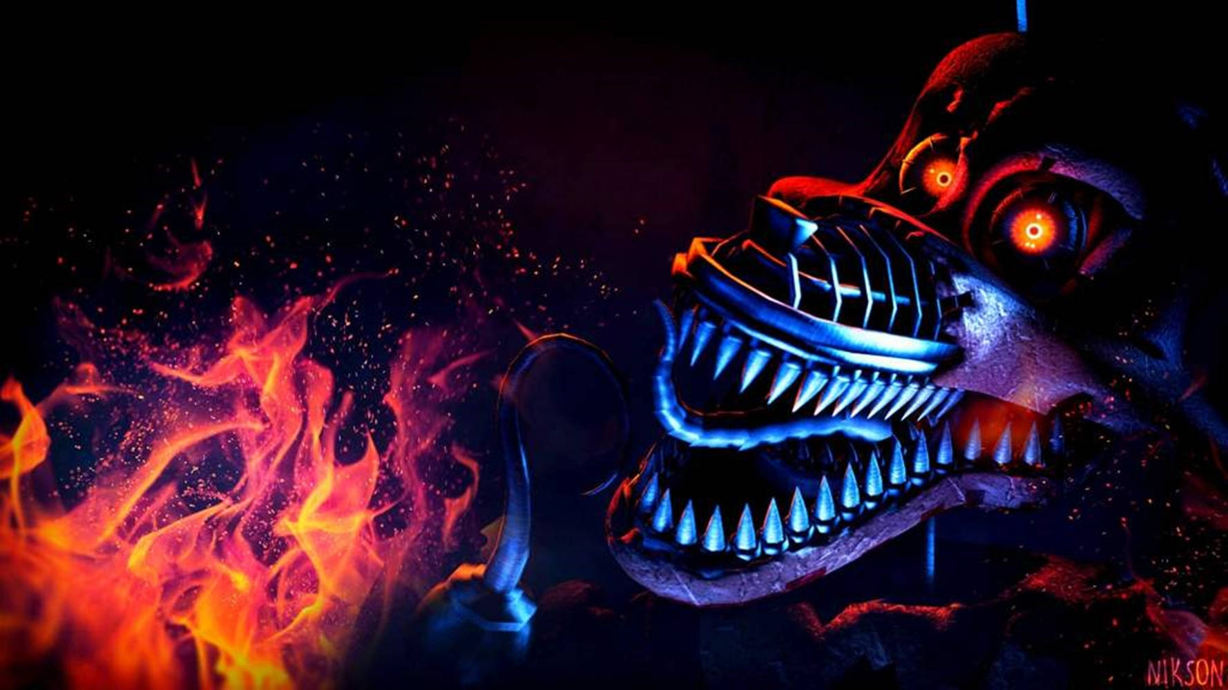 Five Nights At Freddy's Security Breach Dragon Foxy Background