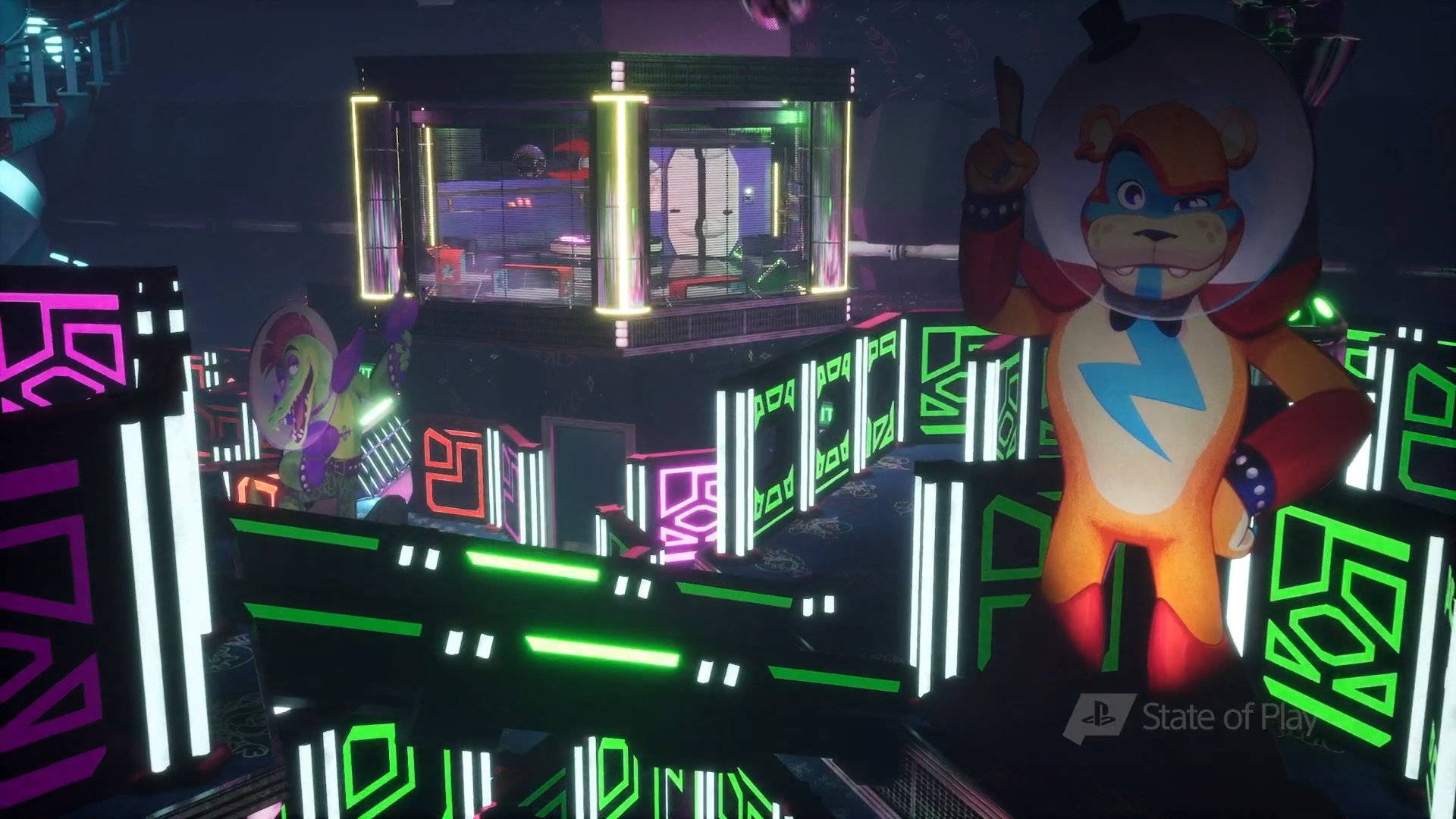 Five Nights At Freddy's Security Breach Green Neon Playroom