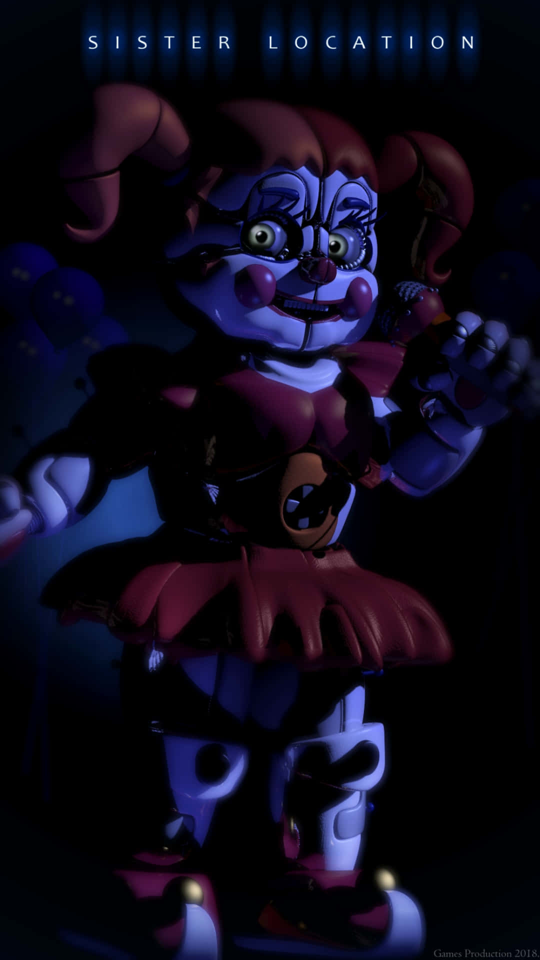 Five Nights At Freddy's: Sister Location In Darkness Background