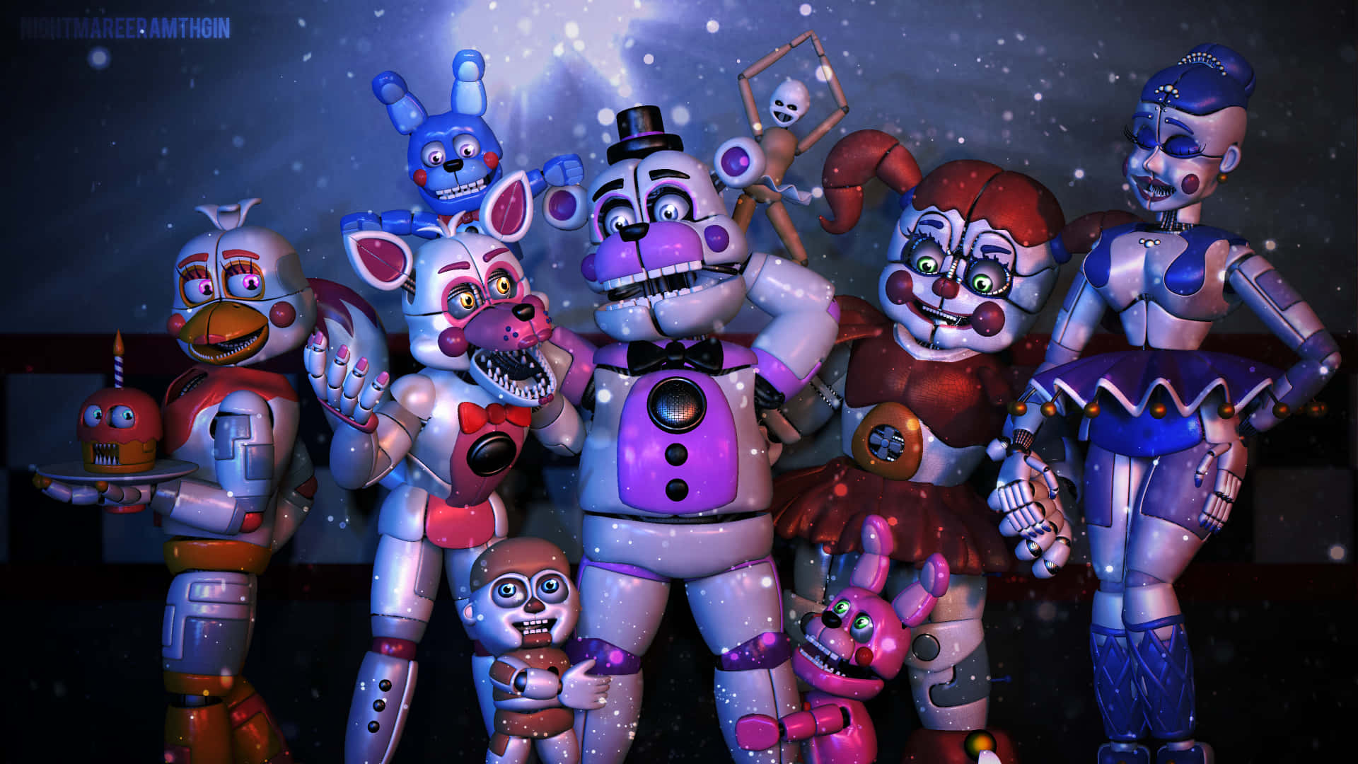 Five Nights At Freddy's: Sister Location With Characters