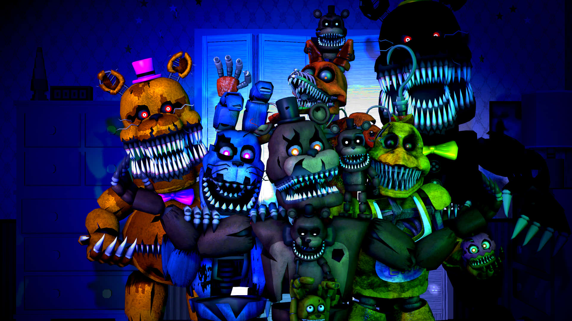 Five Nights At Freddys 4 At Room Background