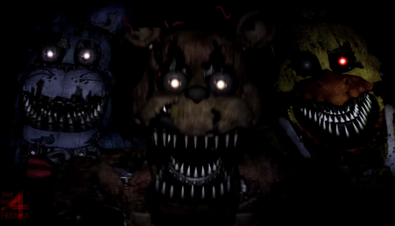 Five Nights At Freddys 4 Bonnie, Freddy And Chikka Background