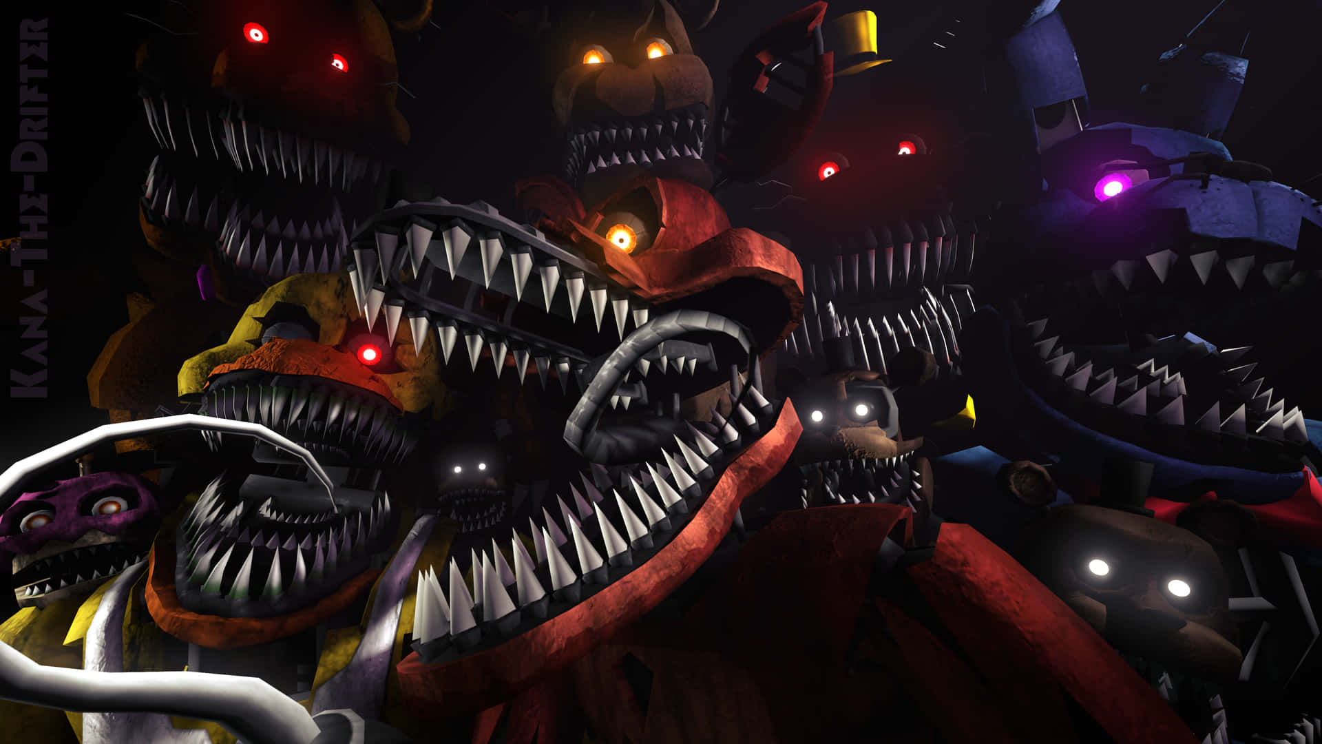 Five Nights At Freddys 4 Menacing Nightmare Background