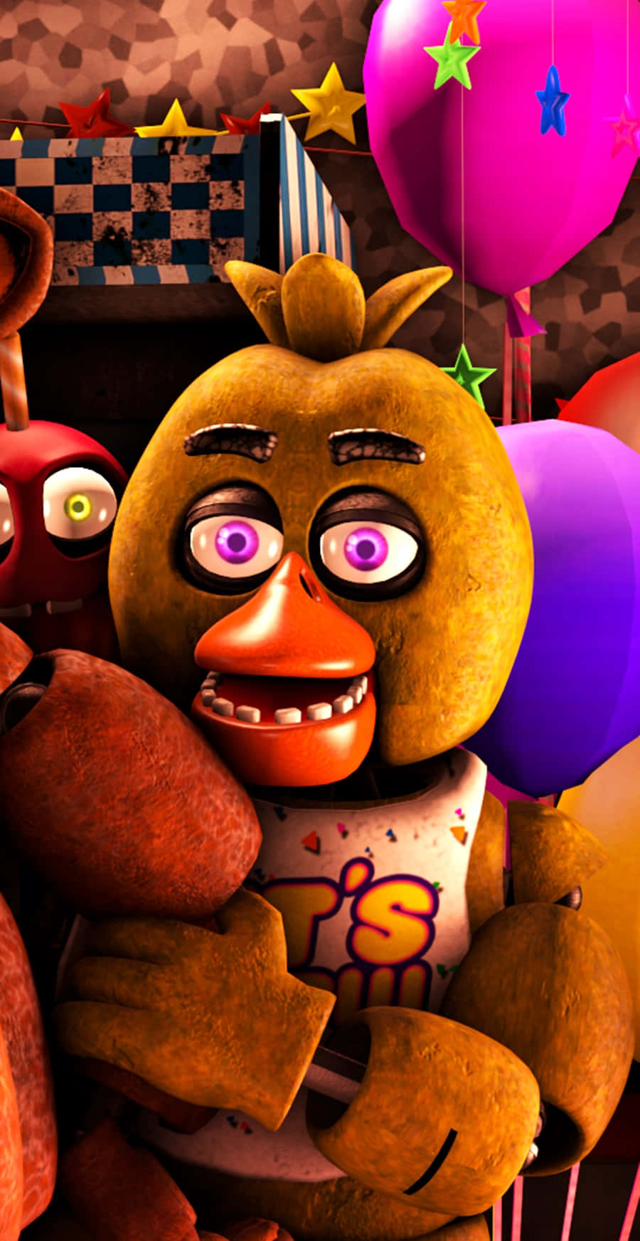 Five Nights At Freddys Chica With Balloon Iphone Background