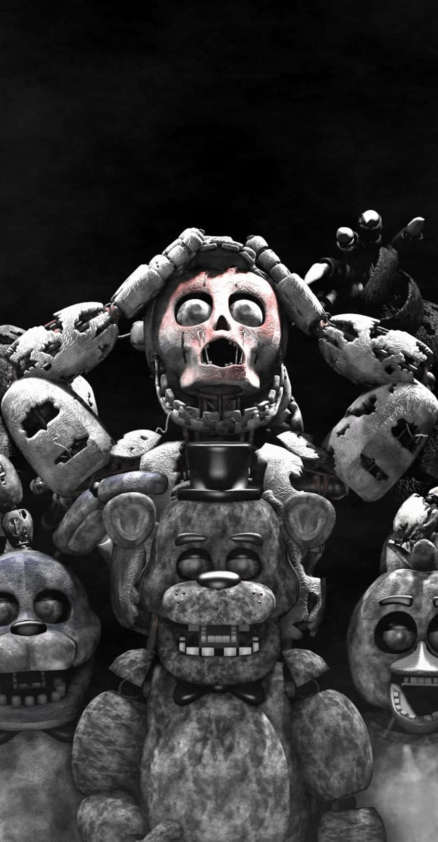 Five Nights At Freddys Grayscale Iphone Background