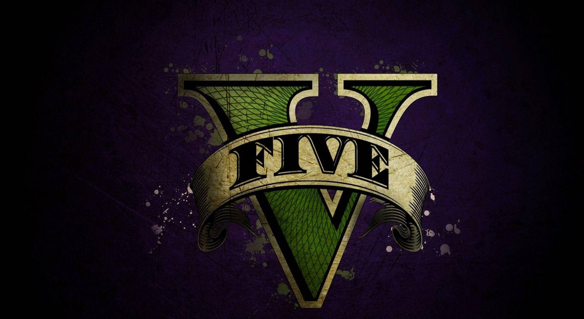 Five On Letter V Background