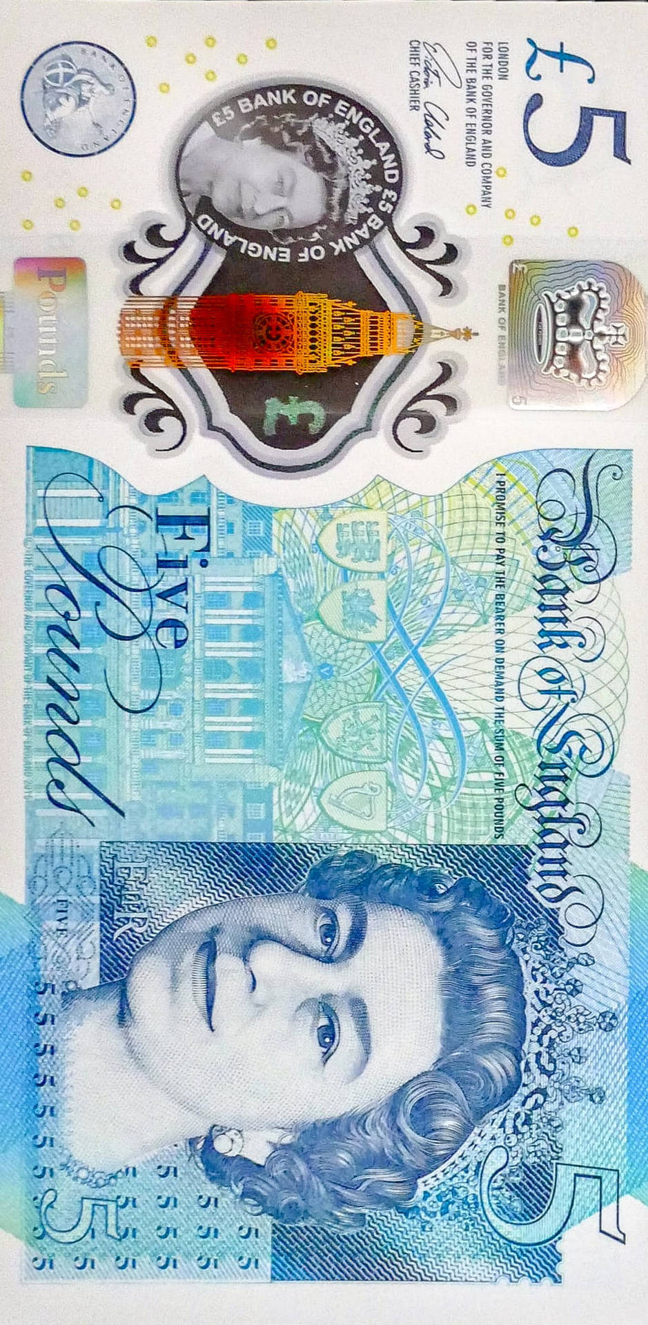 Five Pounds Money Iphone Background