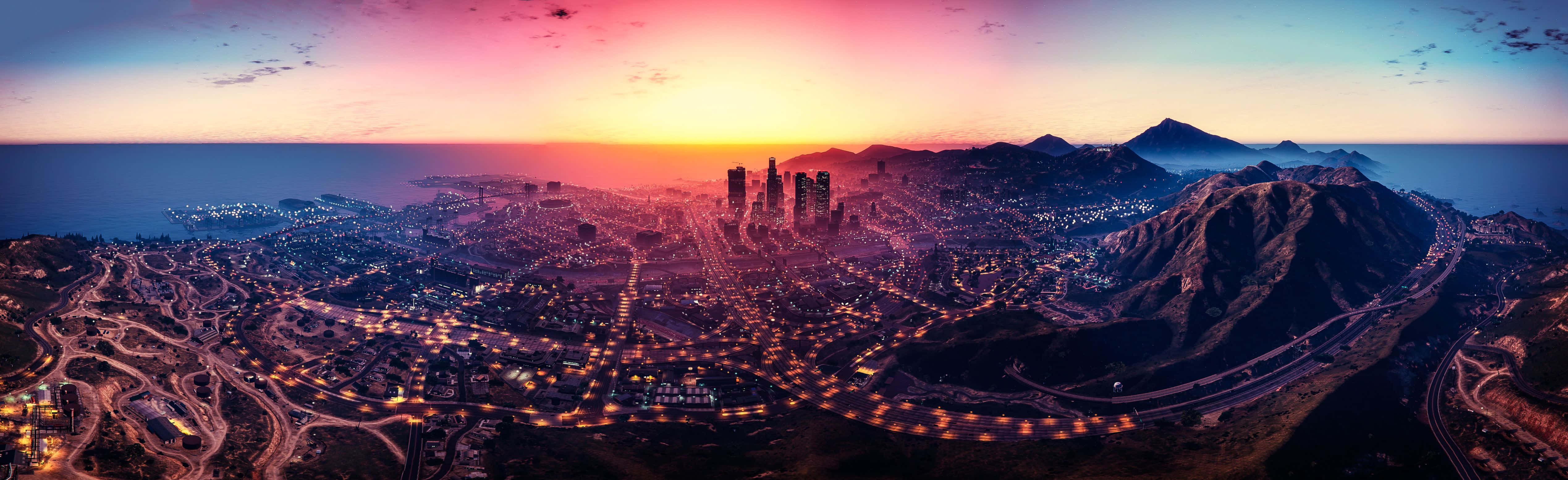 Fivem Overlooking City View Background