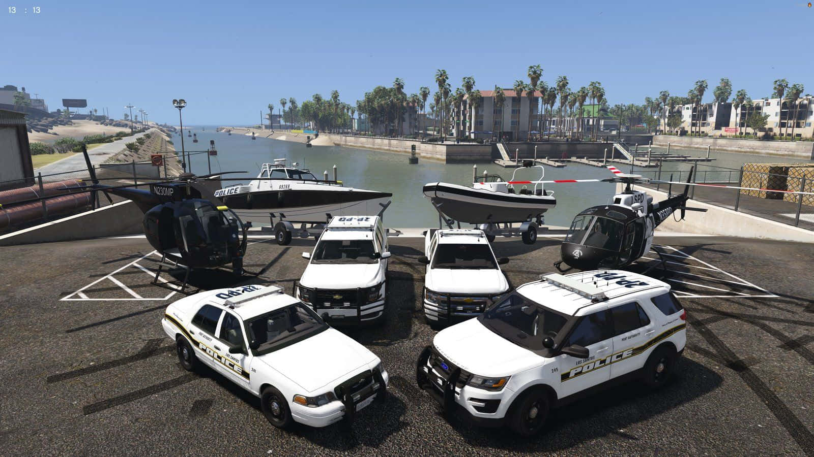 Fivem White Cars Boats Background