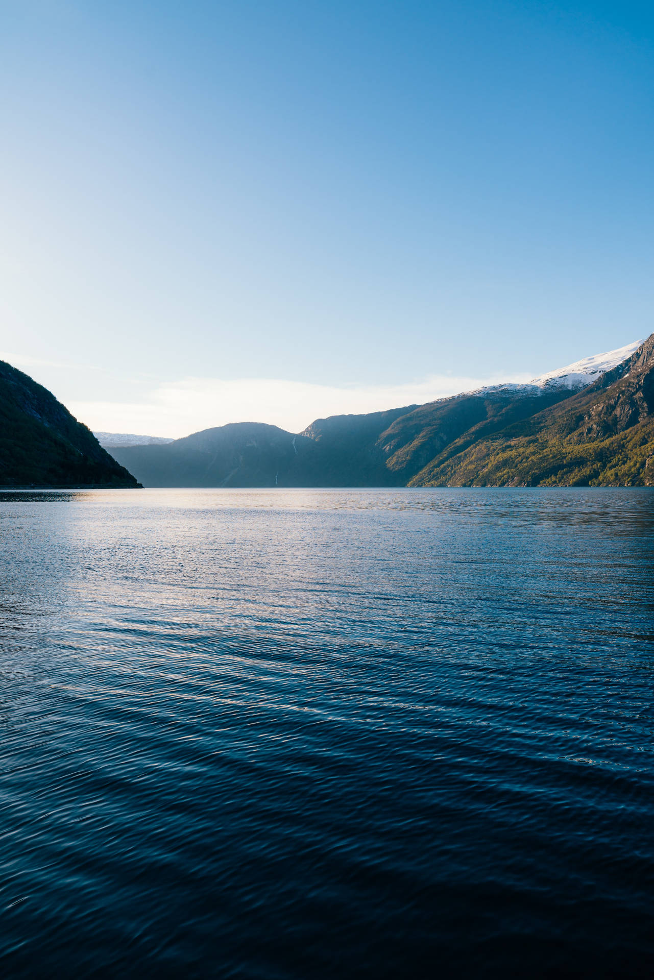 Fjord And Sea Background Background