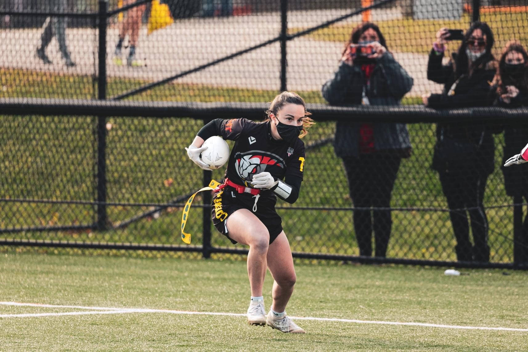 Flag Football During Covid Pandemic Background