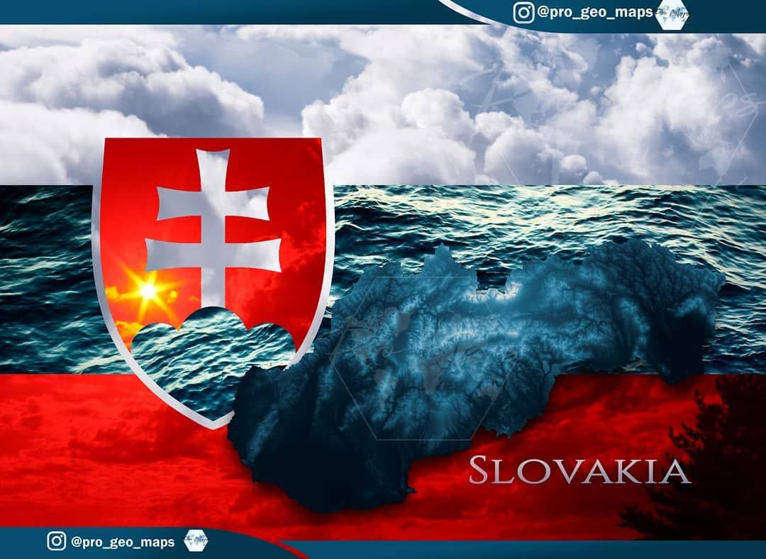 Flag Of Slovakia Artwork Background