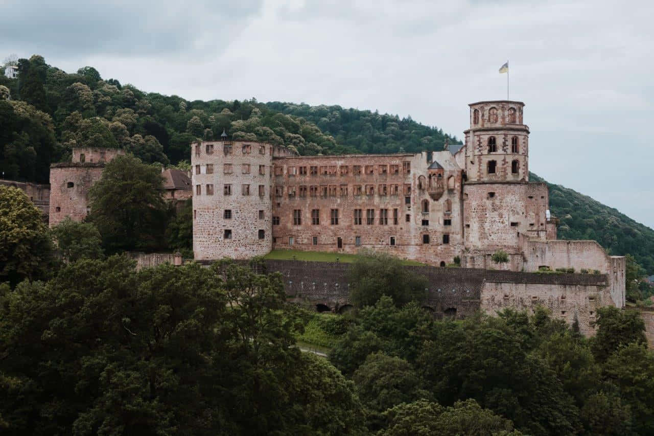 Flag On Heidelberg Castle