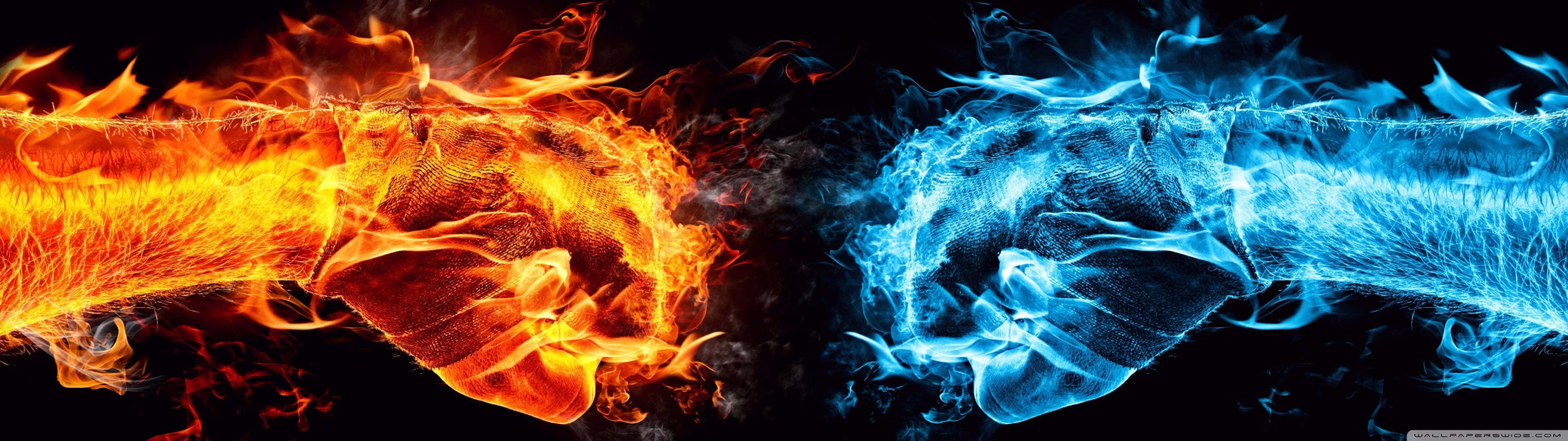 Flame Arms Shape Background