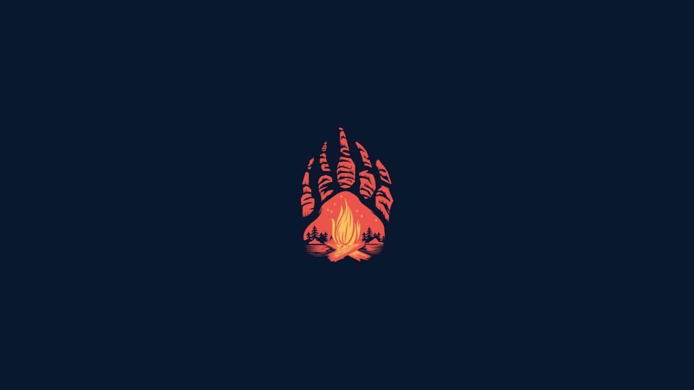 Flame Hand 1366x768 Minimalist Background