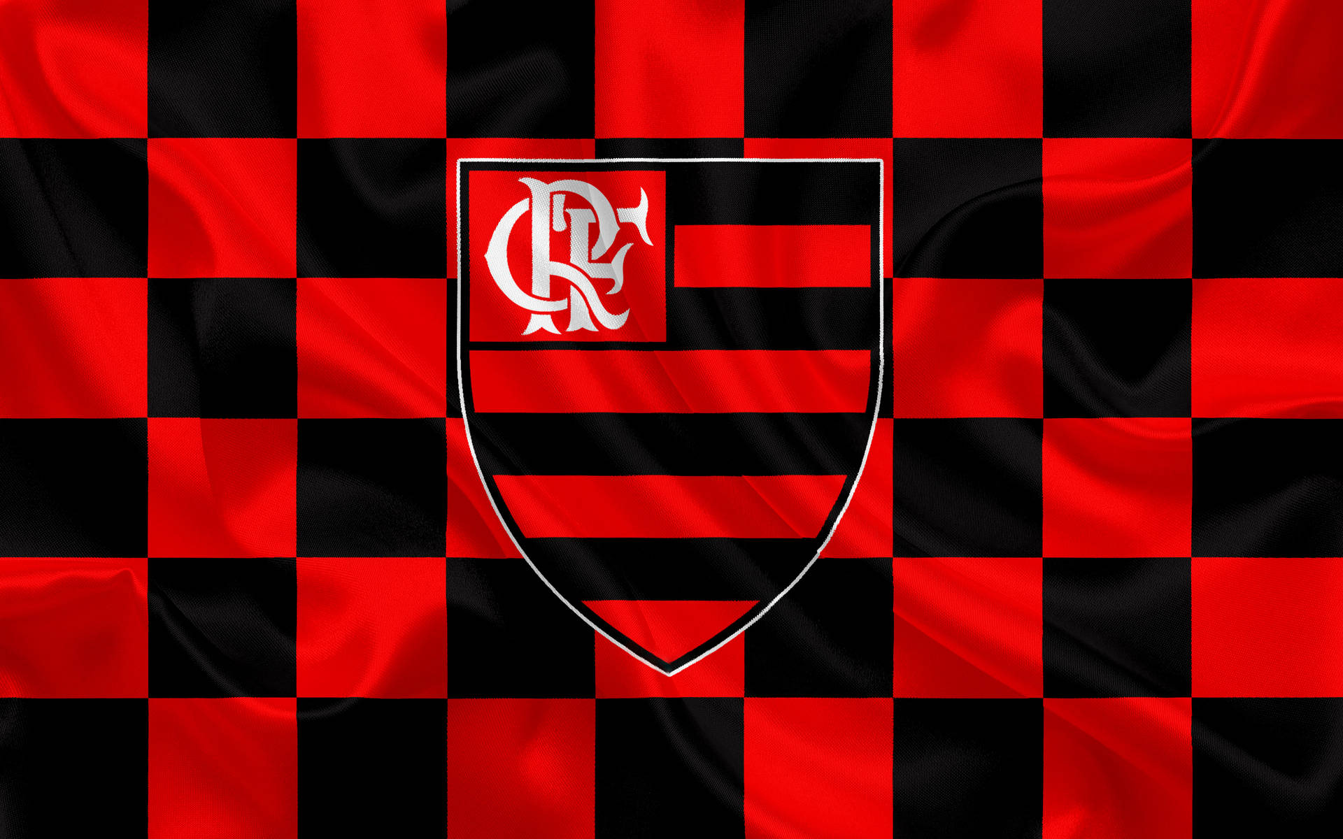 Flamengo Fc Emblem Checkered Background
