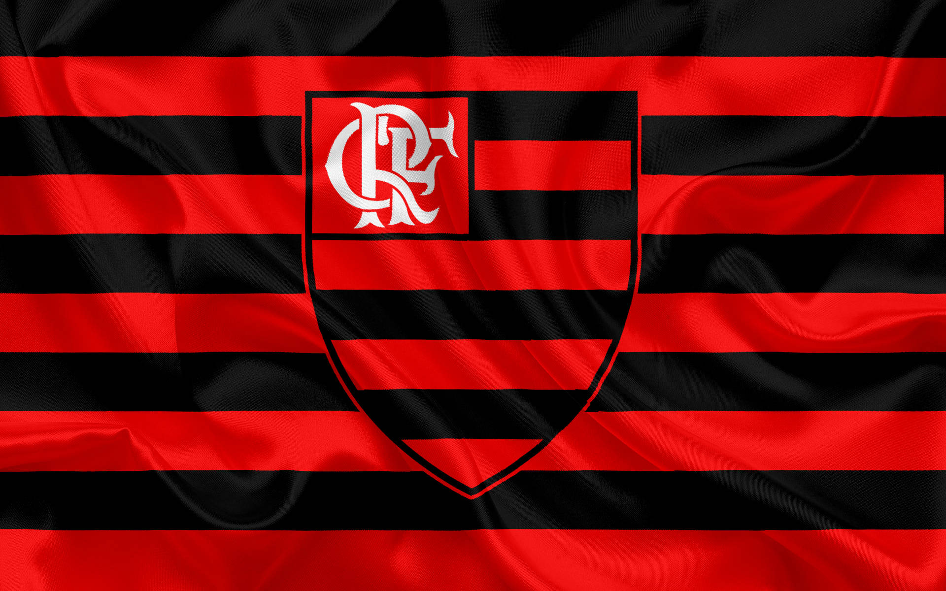 Flamengo Fc Logo Horizontal Stripes Background