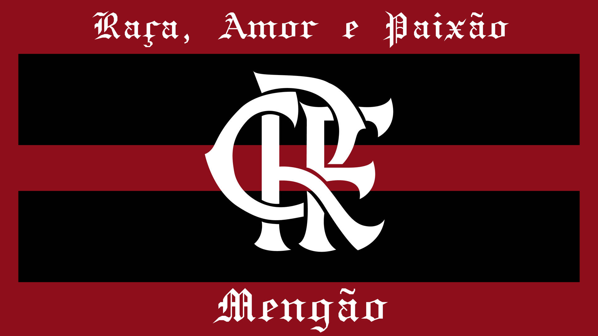 Flamengo Fc Red Black Poster Background