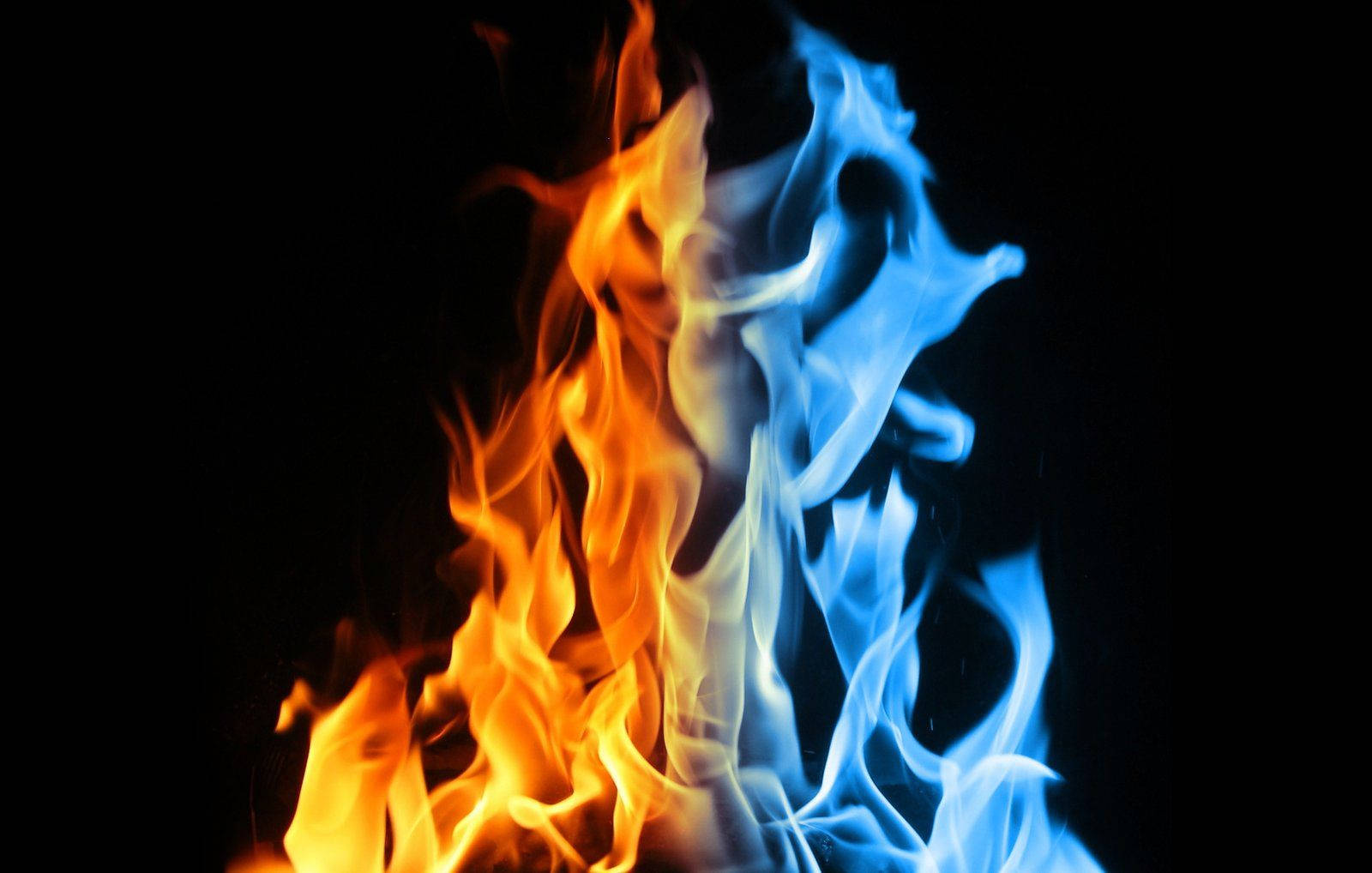 Flames Of Fire And Ice Background