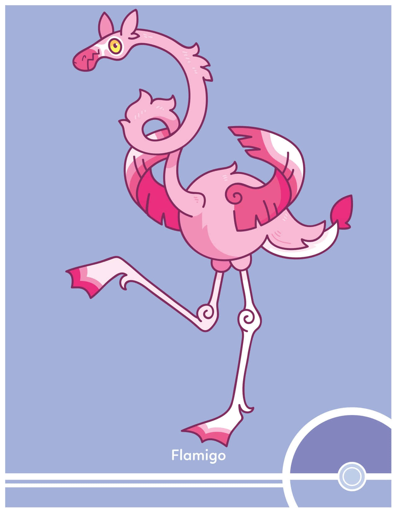 Flamigo Cartoon Character Background