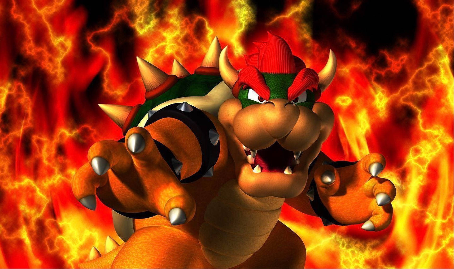 Flaming Bowser Nintendo Characters Background