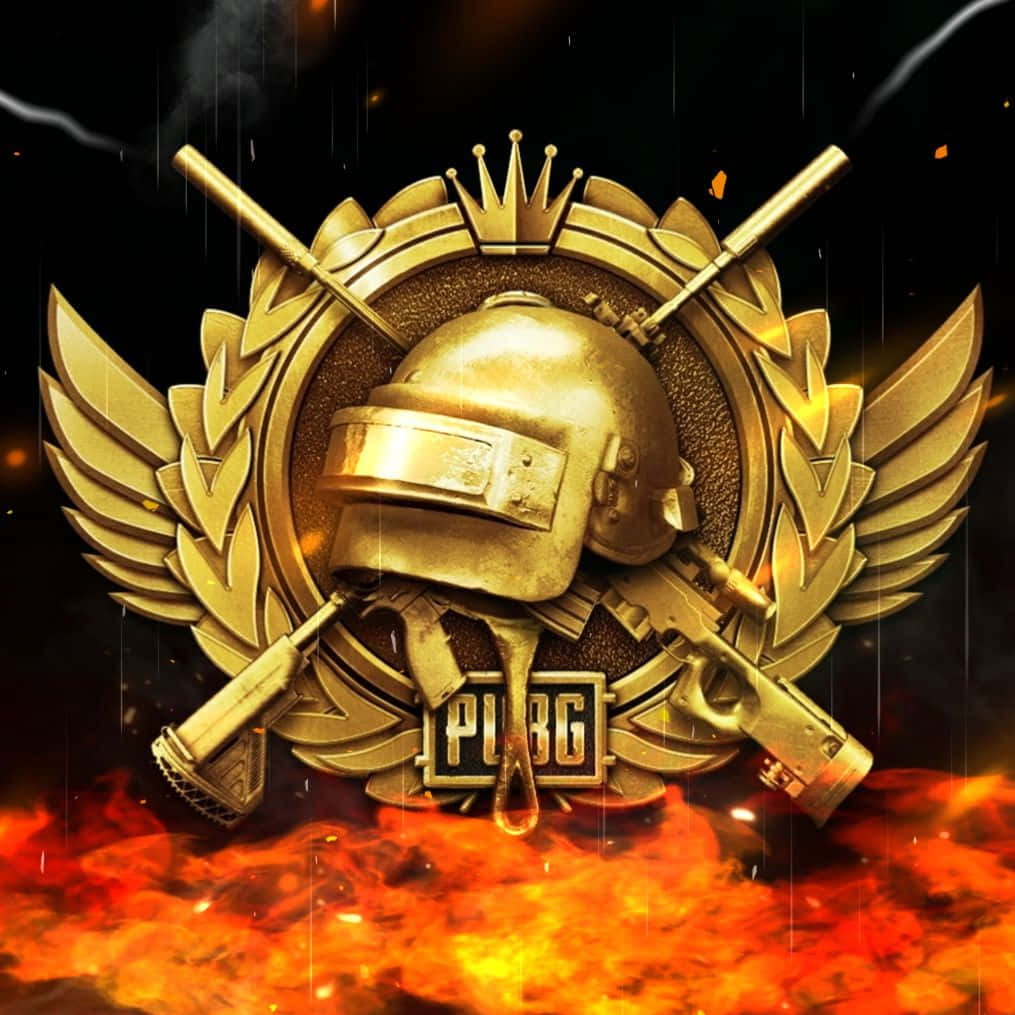 Flaming Conqueror Icon From The Popular Game Pubg Background