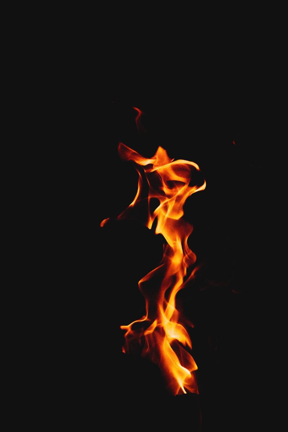 Flaming Fire Orange Phone Background