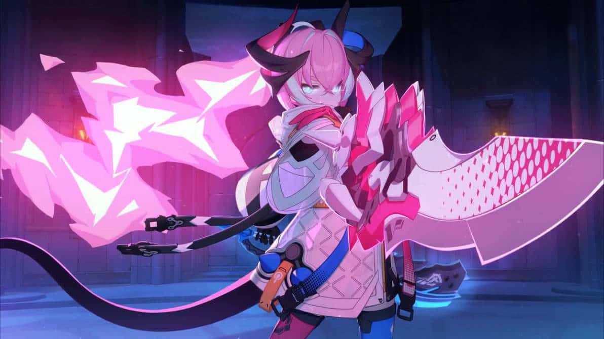 Flaming In Pink Fervent Tempo Battlesuit Background