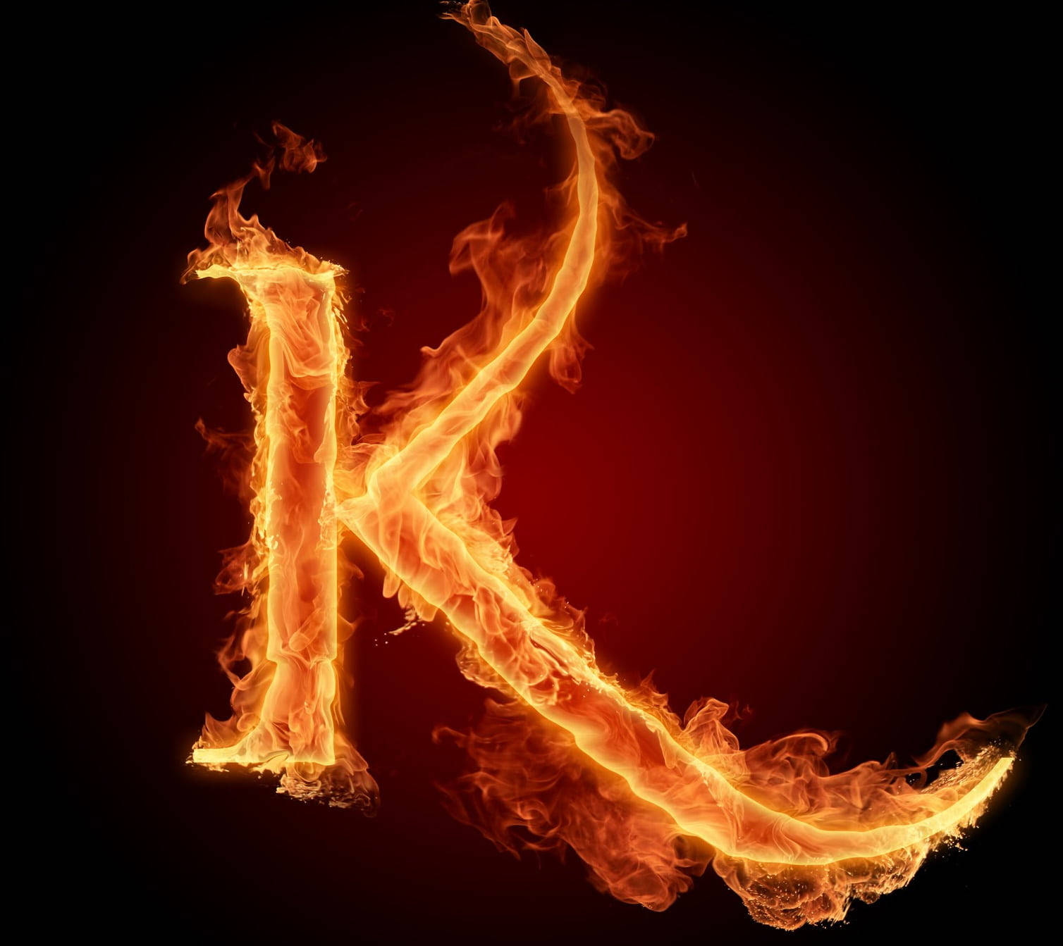 Flaming K Alphabet
