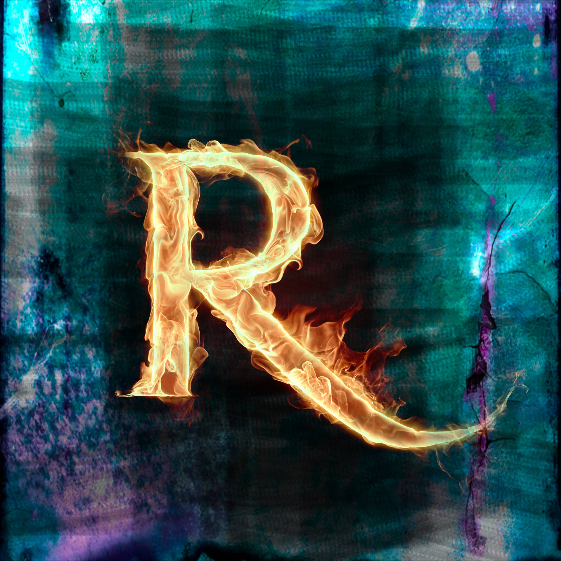 Flaming Letter R Long Tail
