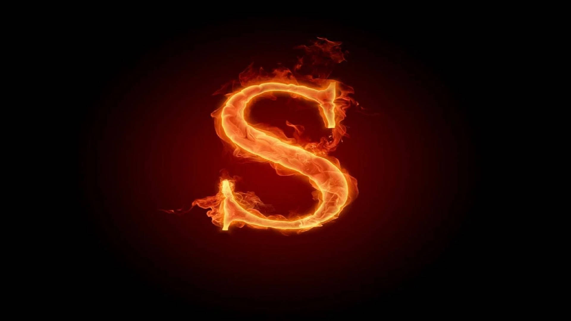 Flaming Letter S Background
