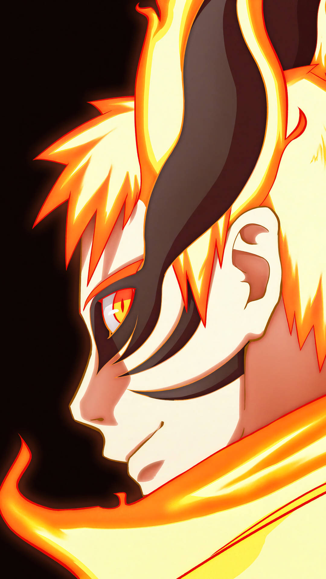 Flaming Naruto Baryon Mode Background