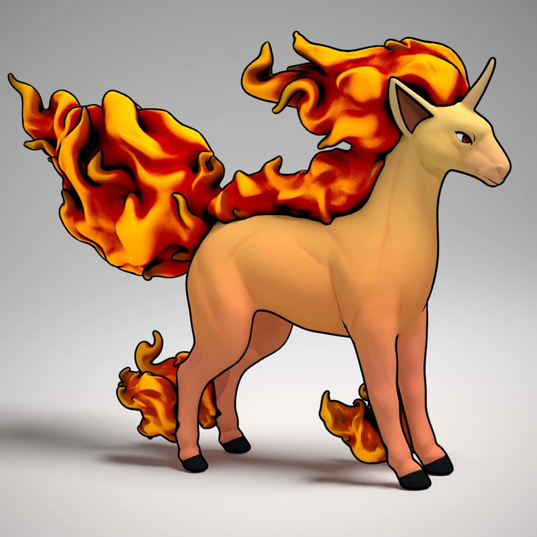 Flaming Rapidash3 D Model