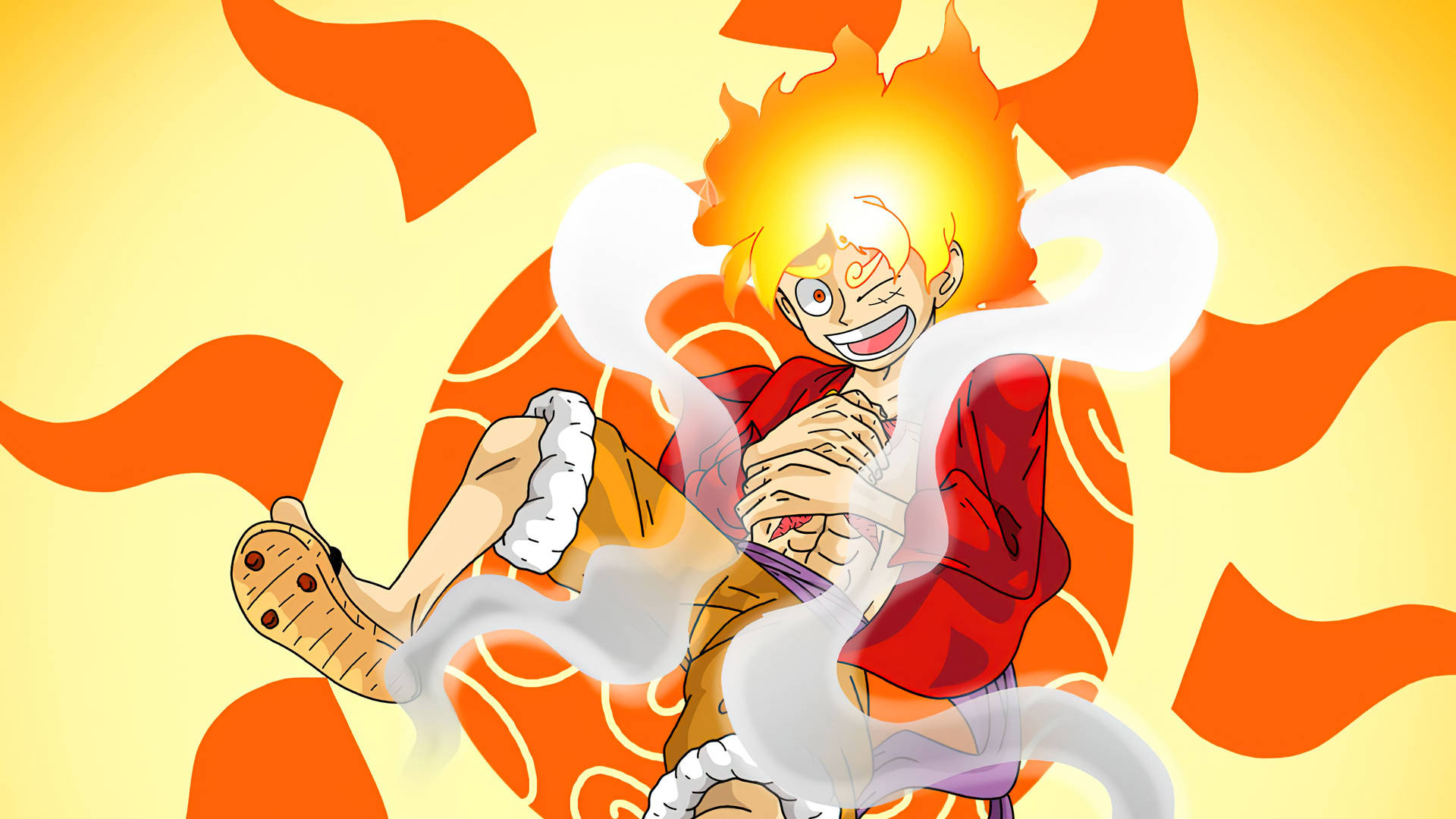 Flaming Sun God Nika Background