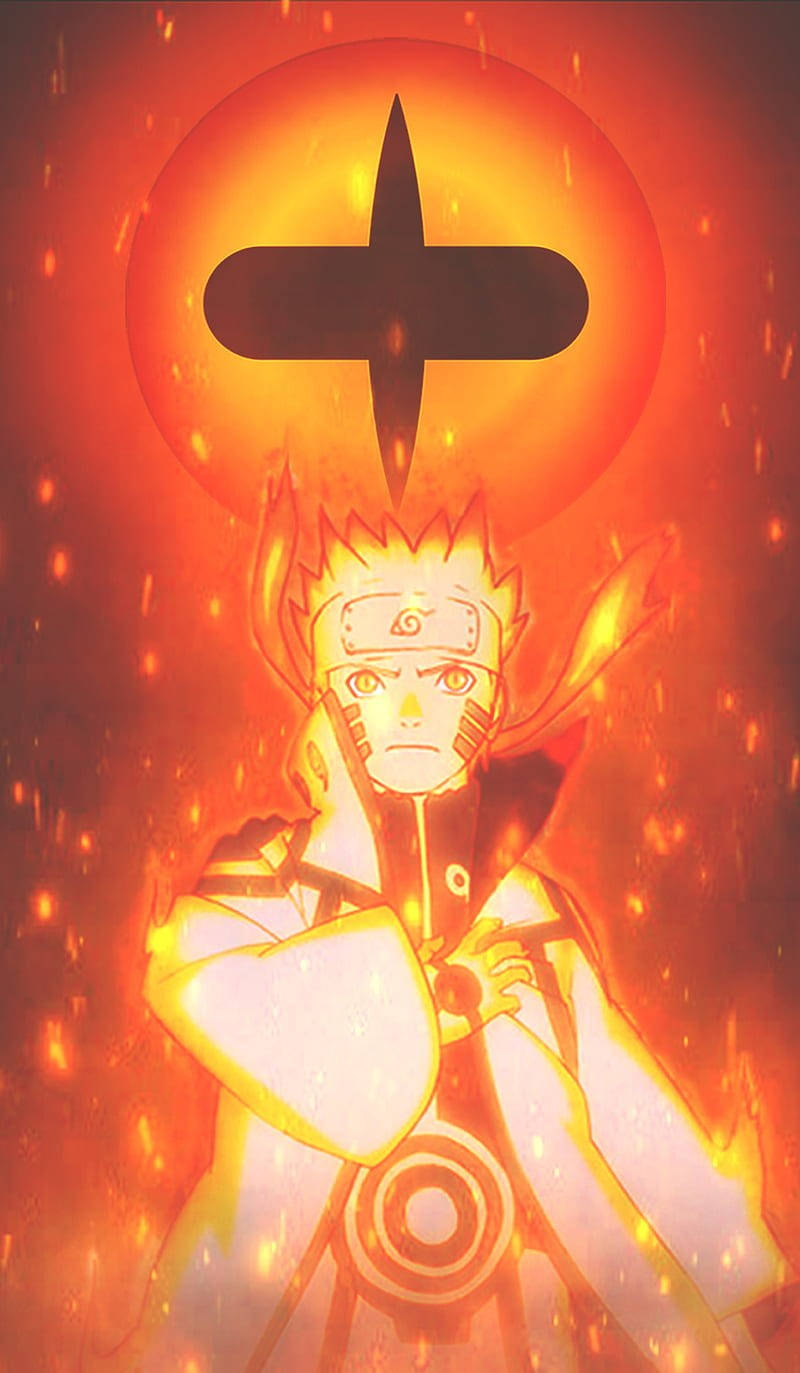 Flaming Yellow Naruto Background