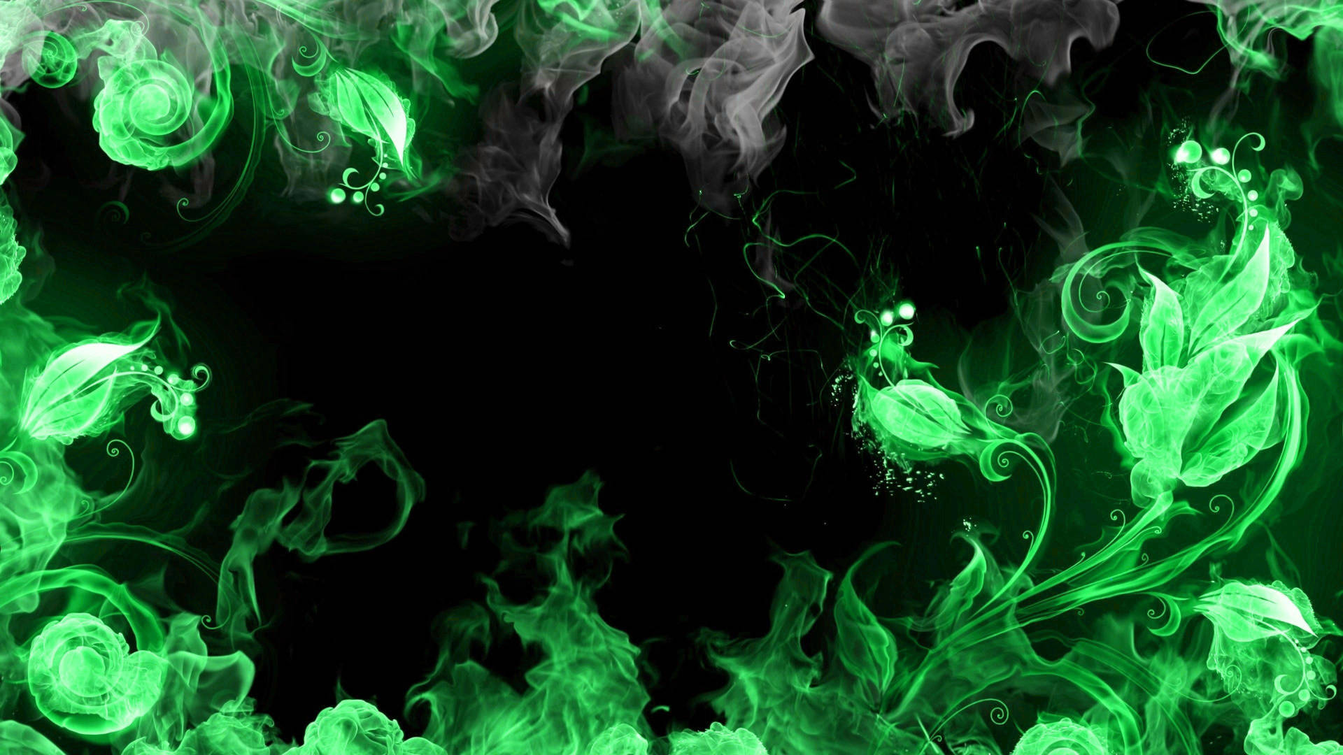 Flammable Green Gas Digital Illustration Background