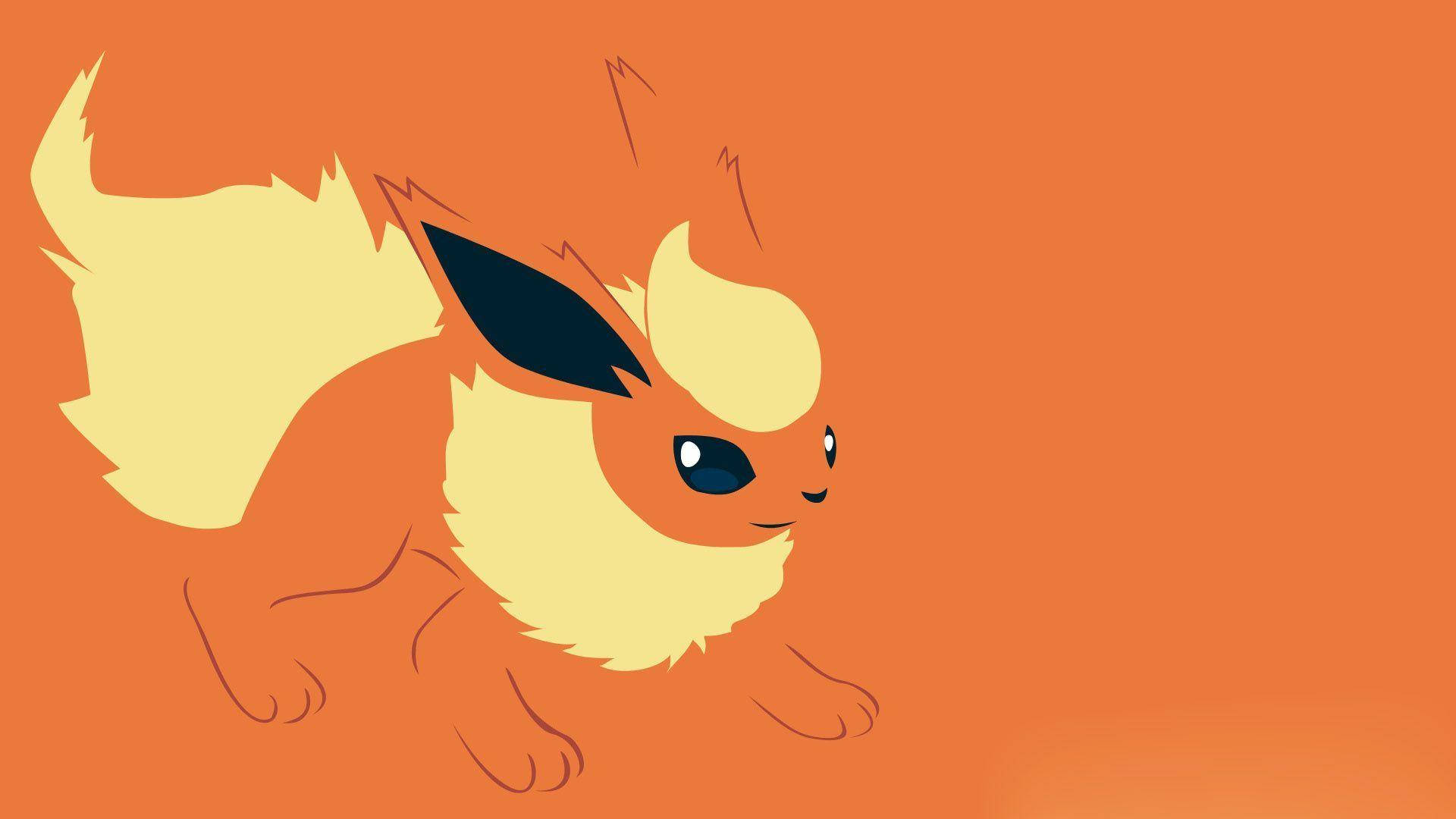 Flareon Blending Into Orange Background