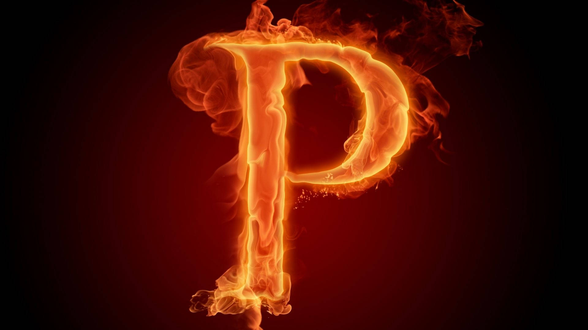 Flaring P In Alphabet Background