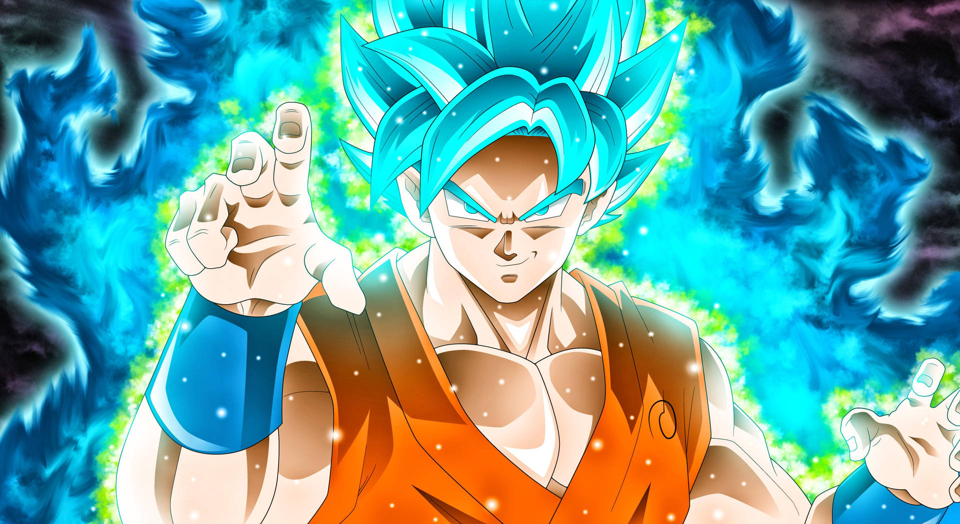 Flaring Son Goku Background