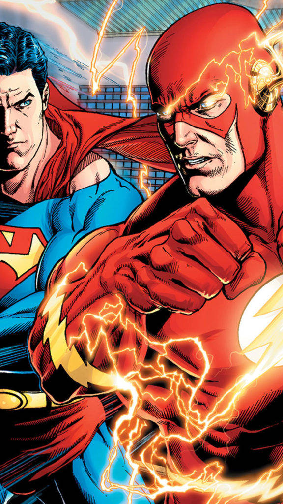 Flash And Superman Iphone Background