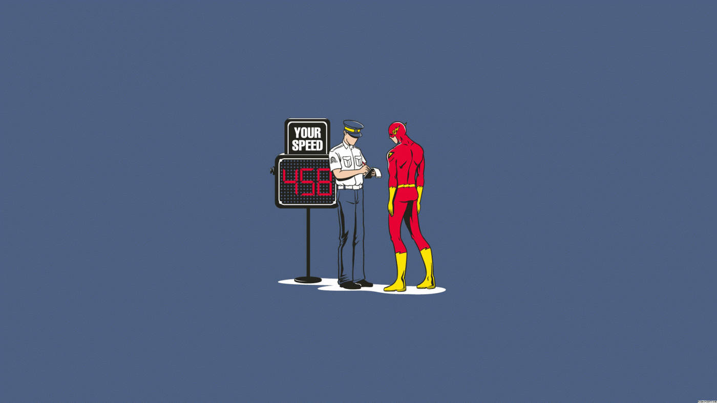 Flash With Speeding Ticket Illustration Art Background