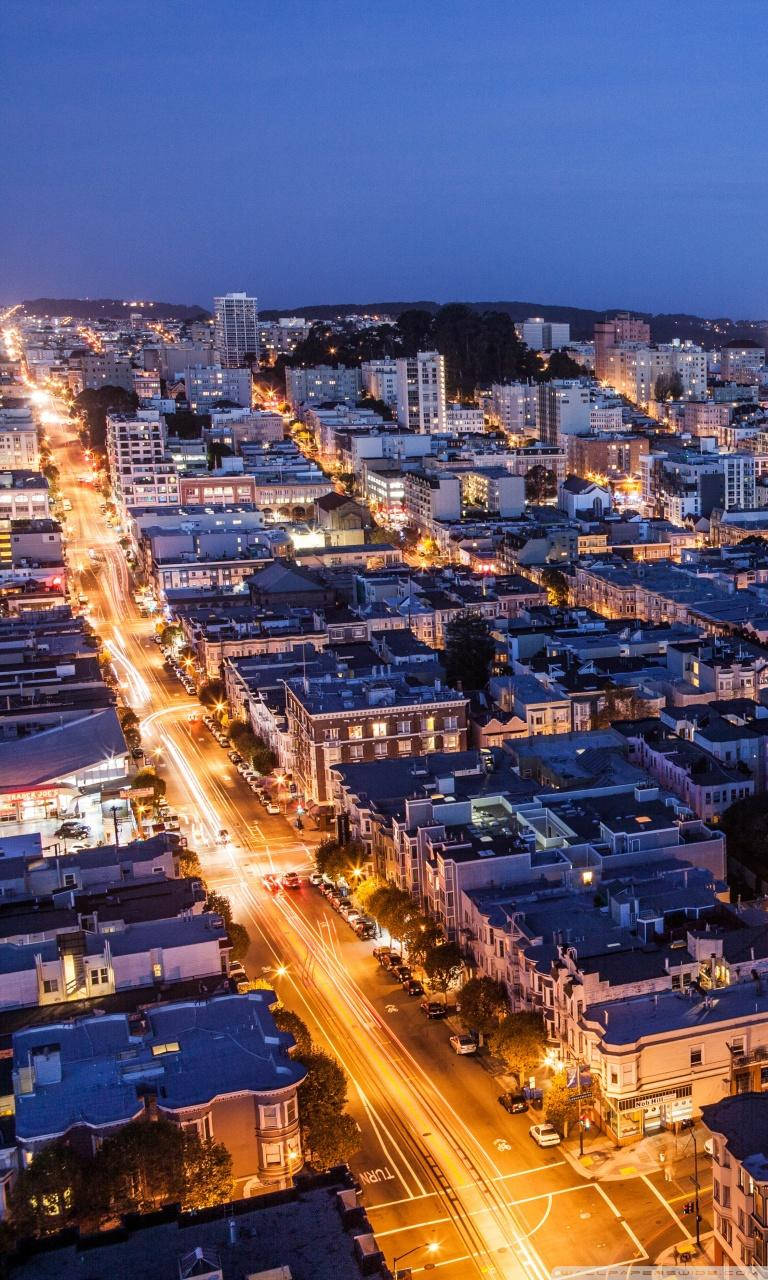Flashing City Streets Of San Francisco Iphone