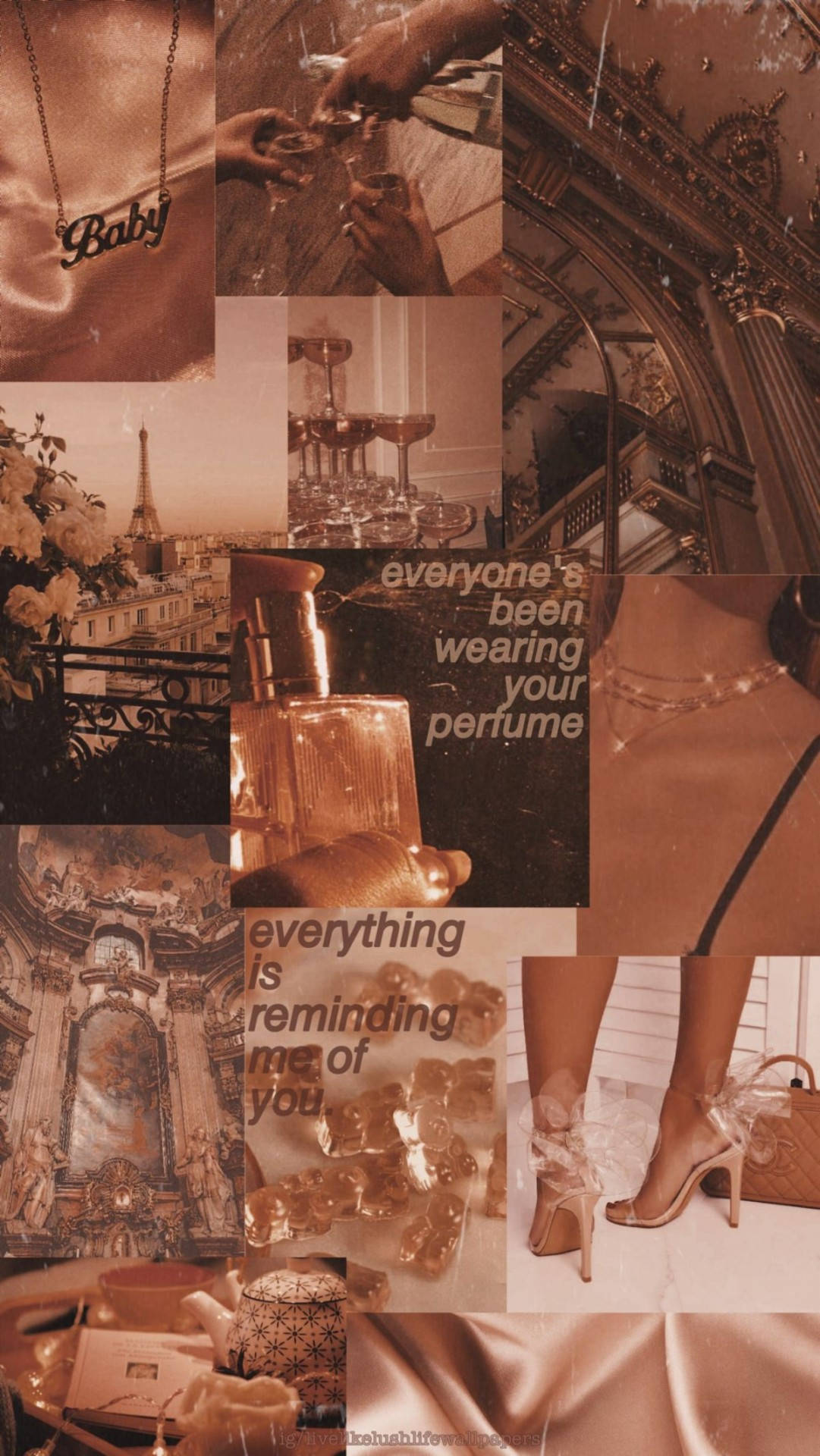 Flashy Brown Aesthetic Collage