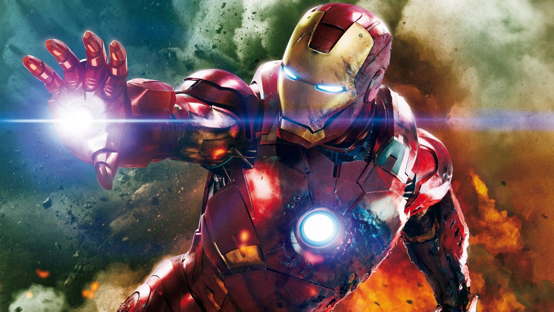 Flashy Hd Superhero Iron Man Background